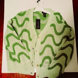 Two toned green cardigan